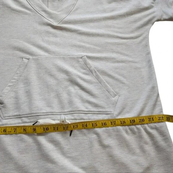 Indygena Tunic Dress Cream Beige Pockets V Neck Drawstring Waist Women's size XL - Picture 13 of 14